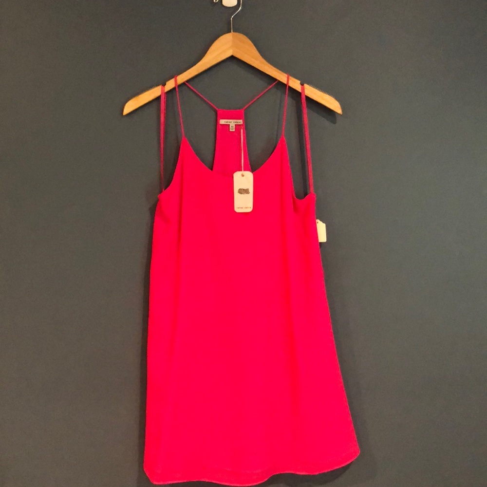 Spaghetti Strap Hot Pink Dress